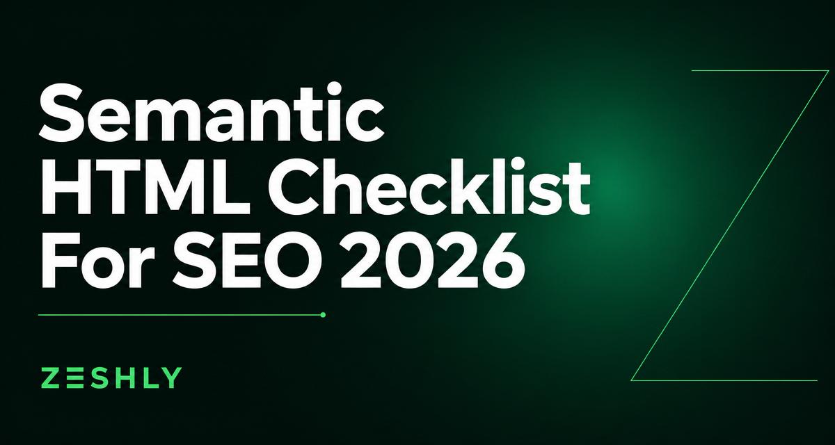 The Semantic HTML Checklist For SEO in 2026